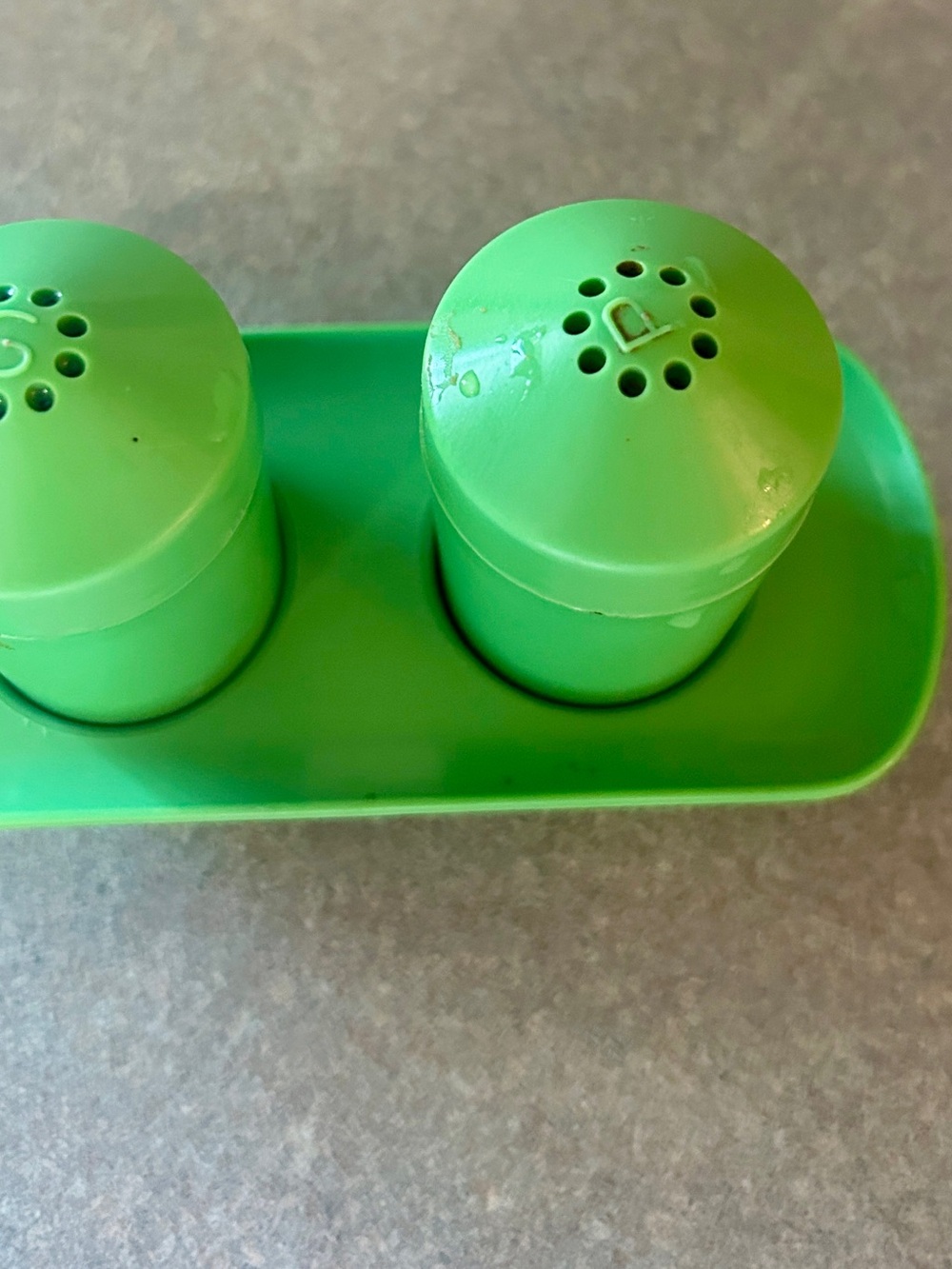 Eagle 1960’s Salt & Pepper Shakers with Tray - Unbranded